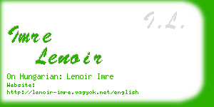 imre lenoir business card